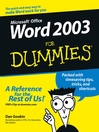 Word 2003 For Dummies (eBook)